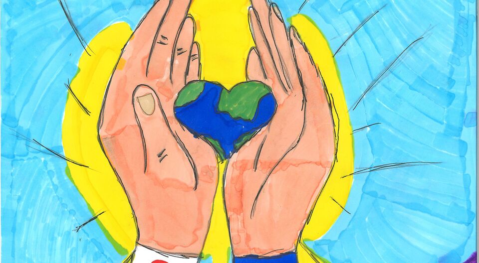 Kinder aus der Ostukraine malten ihre Gedanken zum Krieg