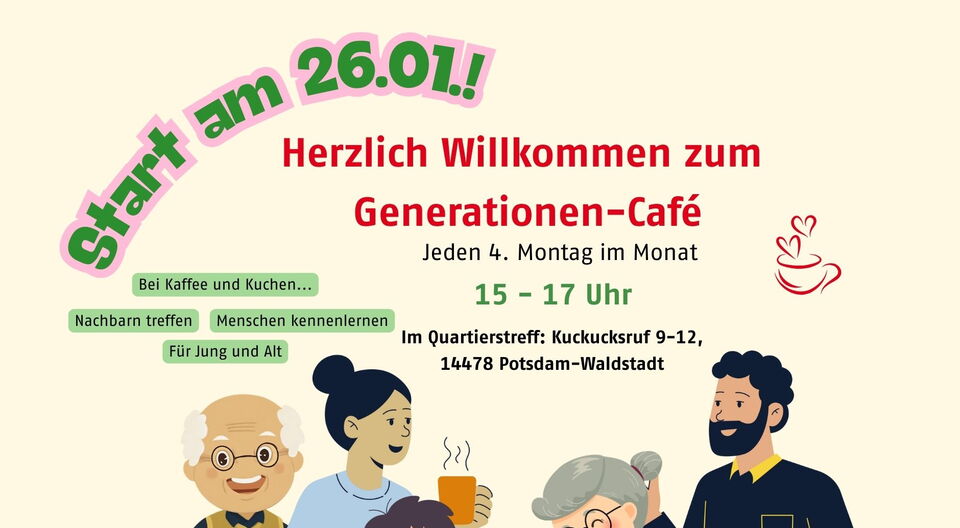 Start unseres Generationencafé im Quartierstreff