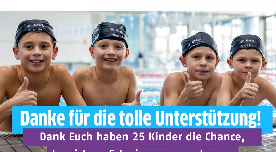 Crowfunding macht 25 Schwimmkurse für Kinder möglich