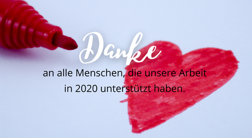Filzstift mit rotem Herz Mit der Aufschrift Danke