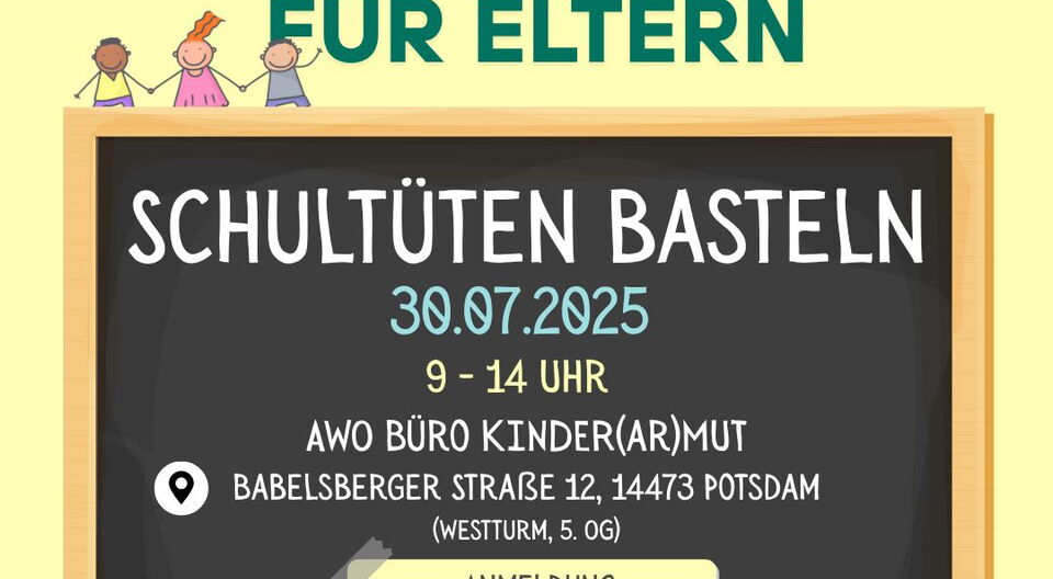 Schultüten-Basteln für Eltern, nochmal am 30.07., von 9-14 Uhr