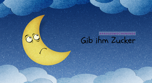 Mond auf blauem Hintergrund