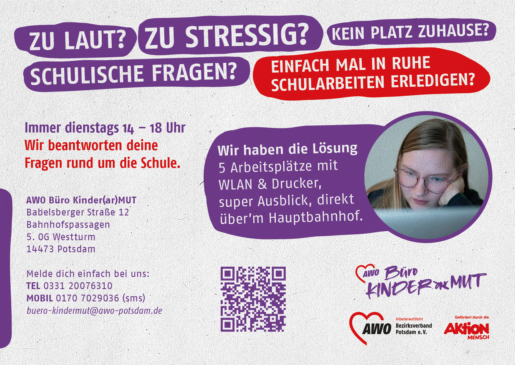 Postkarte vom Büro Kindermut