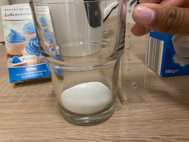 Salz in einem Glas
